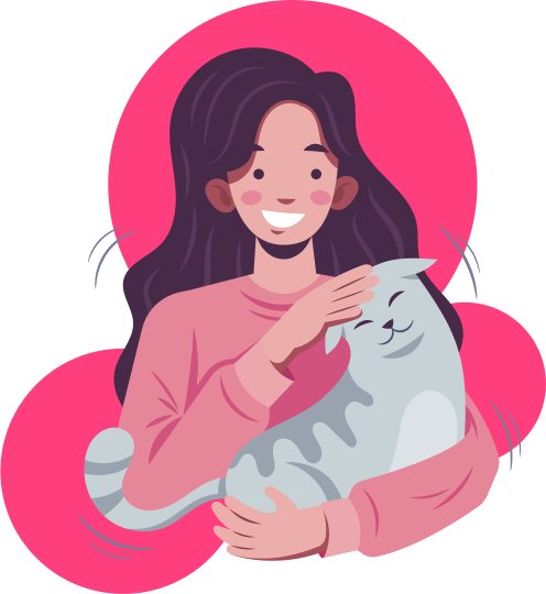 Mascota con su adoptante